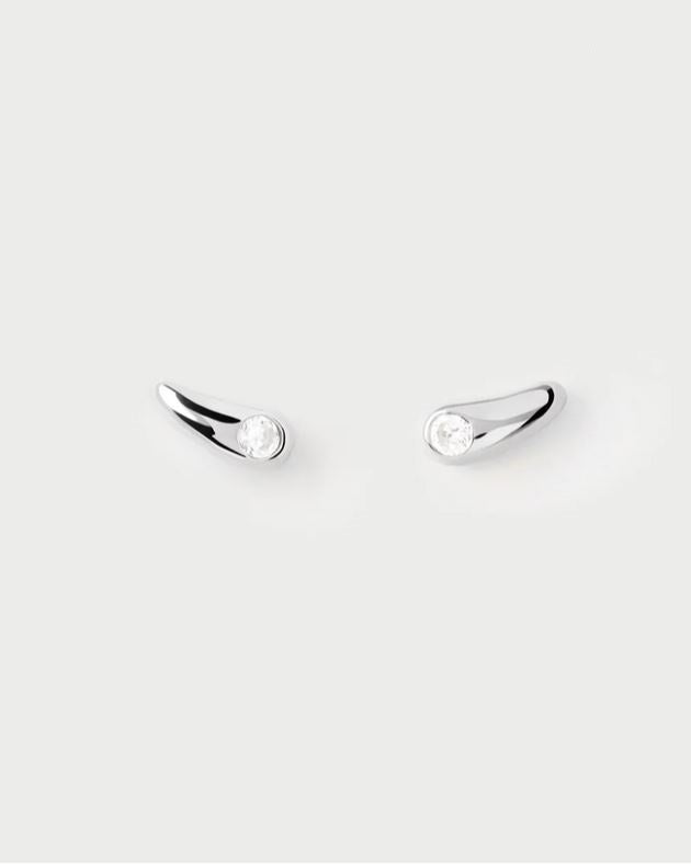 Serena Stud Earrings, Silver