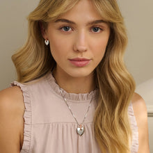 Load image into Gallery viewer, Cariad® Big Heart Pendant with Diamond, Sterling Silver &amp; Welsh Gold
