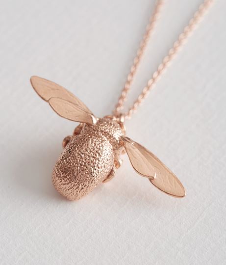 Bumblebee Necklace, Goldplate
