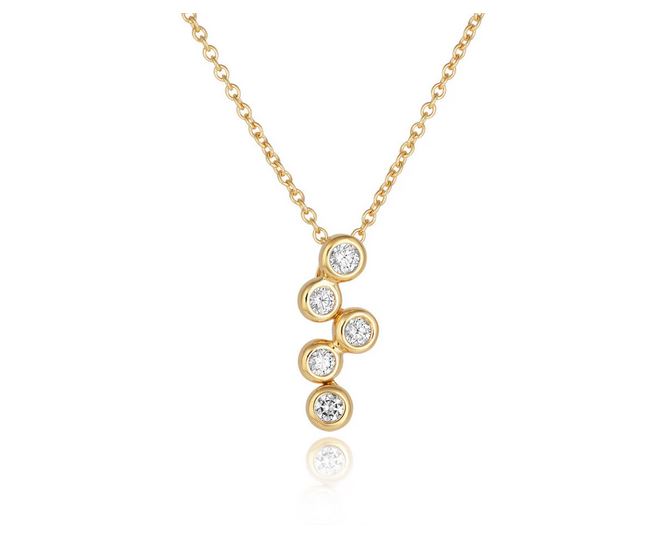 18ct Yellow Gold, 0.23tcw Diamond Pendant