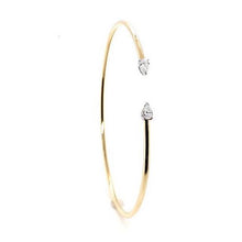 Load image into Gallery viewer, 18ct Yellow Gold &amp; 18ct White Gold, 0.25ct Diamond Bangle
