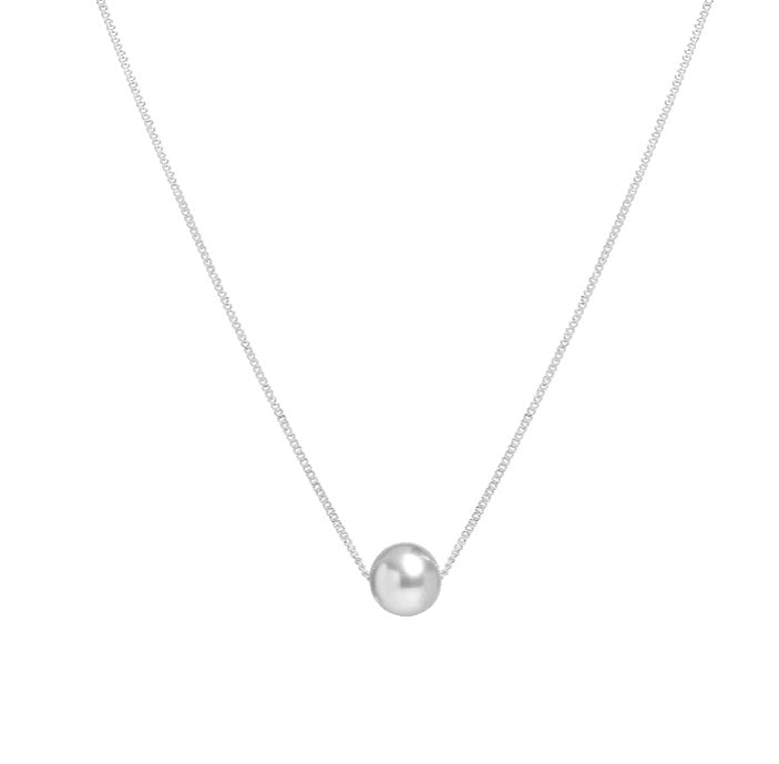 Sterling Silver, Grey Pearl Pendant, Small