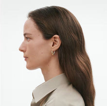 Load image into Gallery viewer, Reflect Earhoop Earrings Large, Sterling Silver &amp; 18ct Yellow Gold

