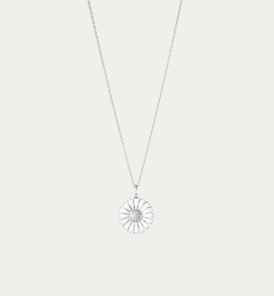 Daisy Pendant, Sterling Silver & Enamel