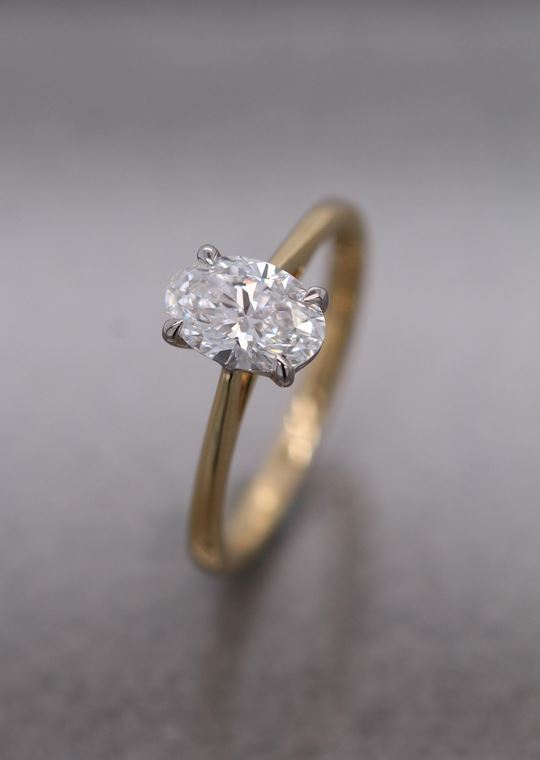 18ct Yellow Gold & Platinum, 1.00ct D VS1 Laboratory Grown Diamond Ring