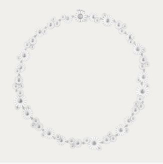 Daisy Layered Necklace Medium/Large, Silver & Enamel