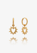 Load image into Gallery viewer, Electric Love Huggie Hoop Earrings, Goldplate
