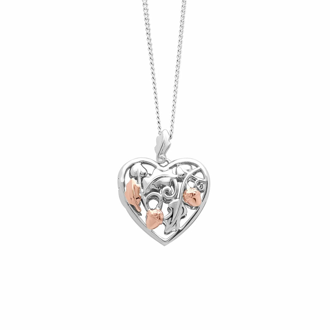 Royal Clogau® Oak Leaf Locket, Sterling Silver & Welsh Gold