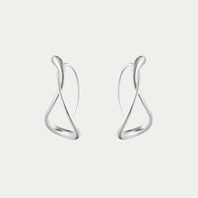 Load image into Gallery viewer, Mercy Earhoop Large, Sterling Silver
