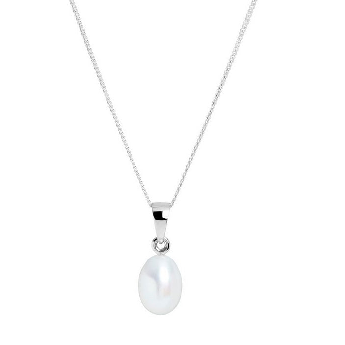 9ct White Gold, White Pearl Pendant