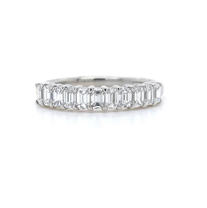Platinum, 1.00tcw Emerald-Cut Diamond Eternity Ring
