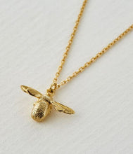 Load image into Gallery viewer, Teeny Tiny Bumblebee Necklace, 18ct Yellow Gold
