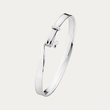 Load image into Gallery viewer, Torun Bangle Medium, Sterling Silver &amp; Diamonds
