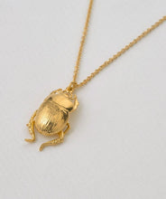 Load image into Gallery viewer, Dor Beetle Necklace, Goldplate
