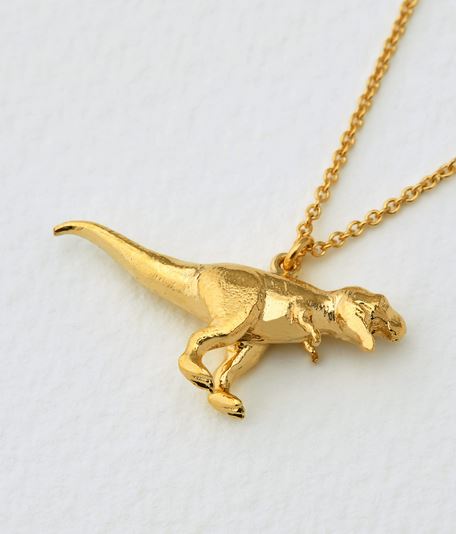 Tyrannosaurus Rex Necklace, Goldplate