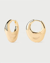 Load image into Gallery viewer, Volcano Hoops, Goldplate

