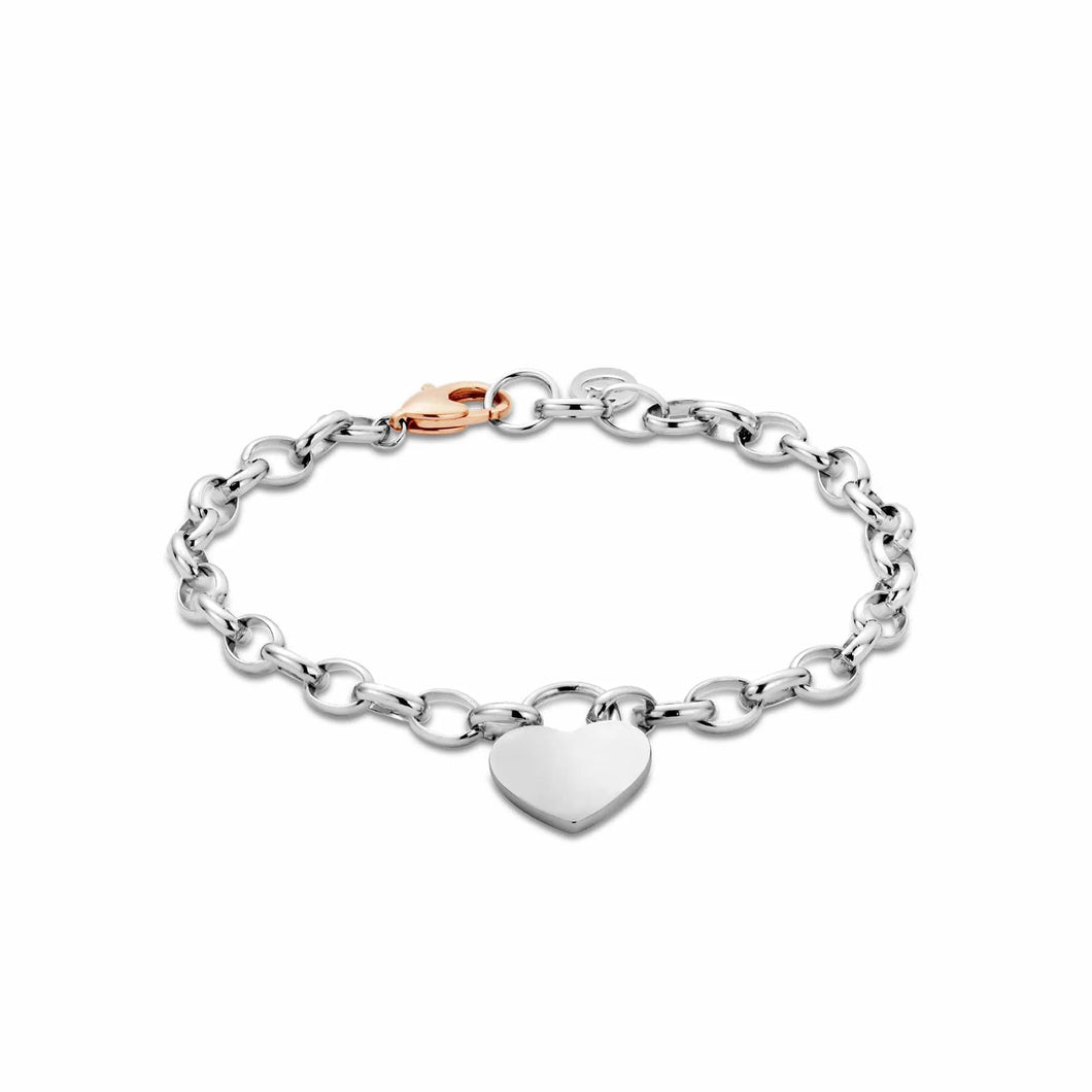 Cariad® Padlock Bracelet, Sterling Silver & Welsh Gold