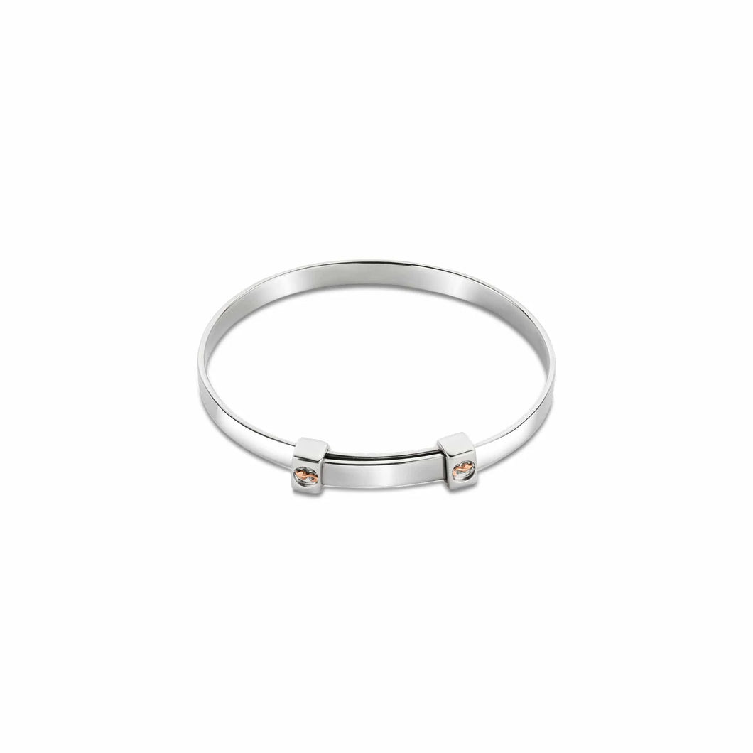 Tree of Life® Insignia Baby Bangle, Sterling Silver & Welsh Gold