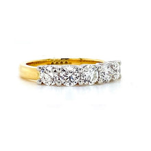 Load image into Gallery viewer, 18ct Yellow Gold &amp; Platinum, 1.29tcw Diamond 5-Stone Ring
