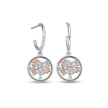 Load image into Gallery viewer, Tree of Life® Drop Earrings, Sterling Silver &amp; Welsh Gold
