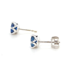 Load image into Gallery viewer, 18ct White Gold, 1.85ct Blue Sapphire Stud Earrings
