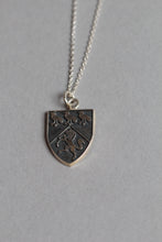 Load image into Gallery viewer, University of Kent Oxidized Crest pendant, Sterling Silver
