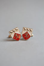 Load image into Gallery viewer, University of Kent Enamelled Cufflinks, Sterling Silver
