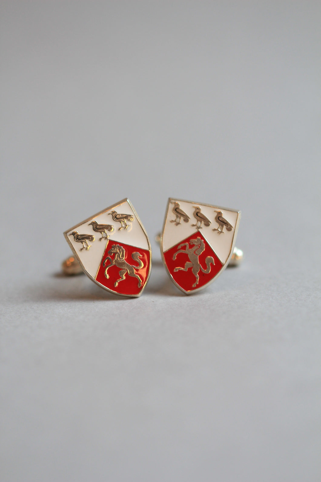 University of Kent Enamelled Cufflinks, Sterling Silver