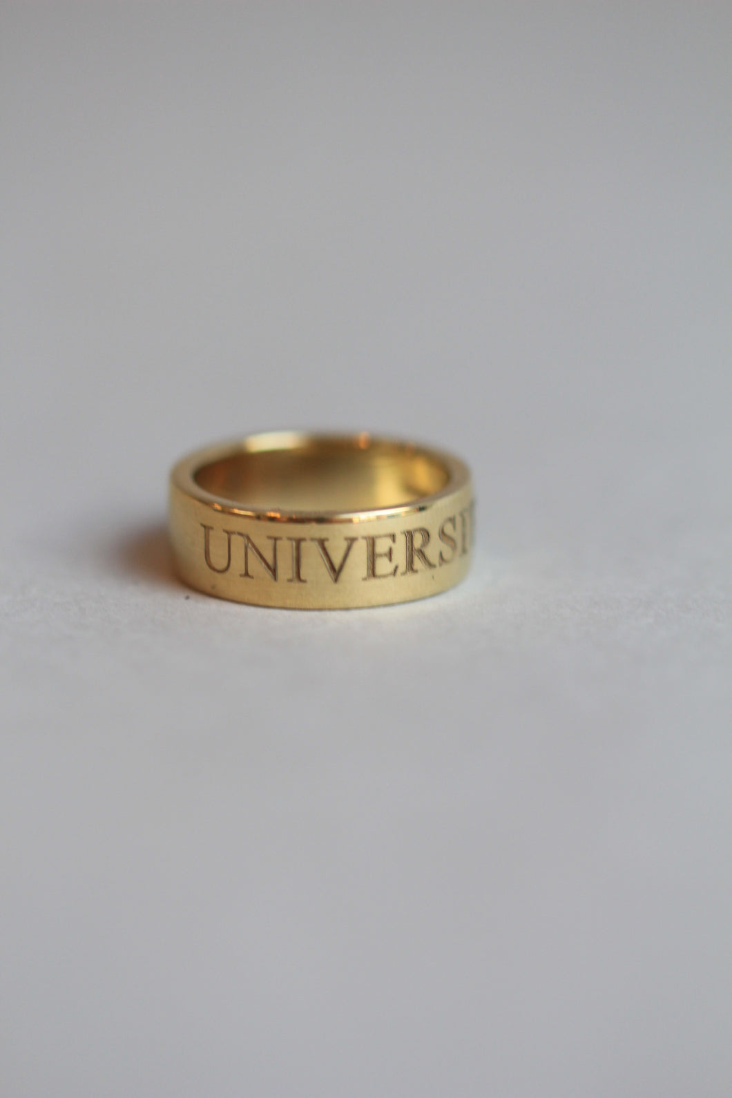 University of Kent Gold Vermeil band (6mm), Sterling Silver