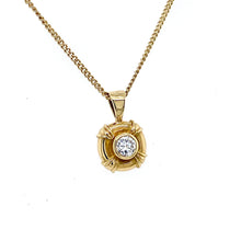 Load image into Gallery viewer, 18ct Yellow Gold, 0.20ct Diamond Nautical Pendant
