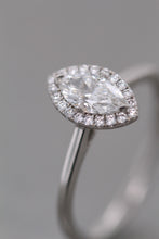 Load image into Gallery viewer, Platinum, 0.52ct F Vs2 Marquise Cluster Diamond Ring
