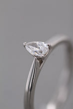 Load image into Gallery viewer, Platinum, 0.30ct F Si1 Pear-Shaped Diamond Ring

