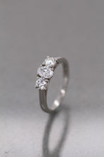 Load image into Gallery viewer, Platinum, 0.90tcw F SI1 Diamond Trilogy Ring
