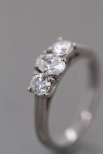 Load image into Gallery viewer, Platinum, 0.90tcw F SI1 Diamond Trilogy Ring
