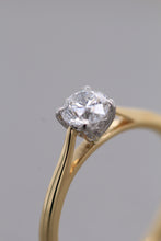 Load image into Gallery viewer, 18ct Yellow Gold &amp; Platinum, 0.50ct E Si1 Mined Diamond Ring
