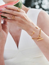 Load image into Gallery viewer, T-Bar Bangle, Goldplate
