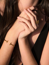 Load image into Gallery viewer, T-Bar Bangle, Goldplate
