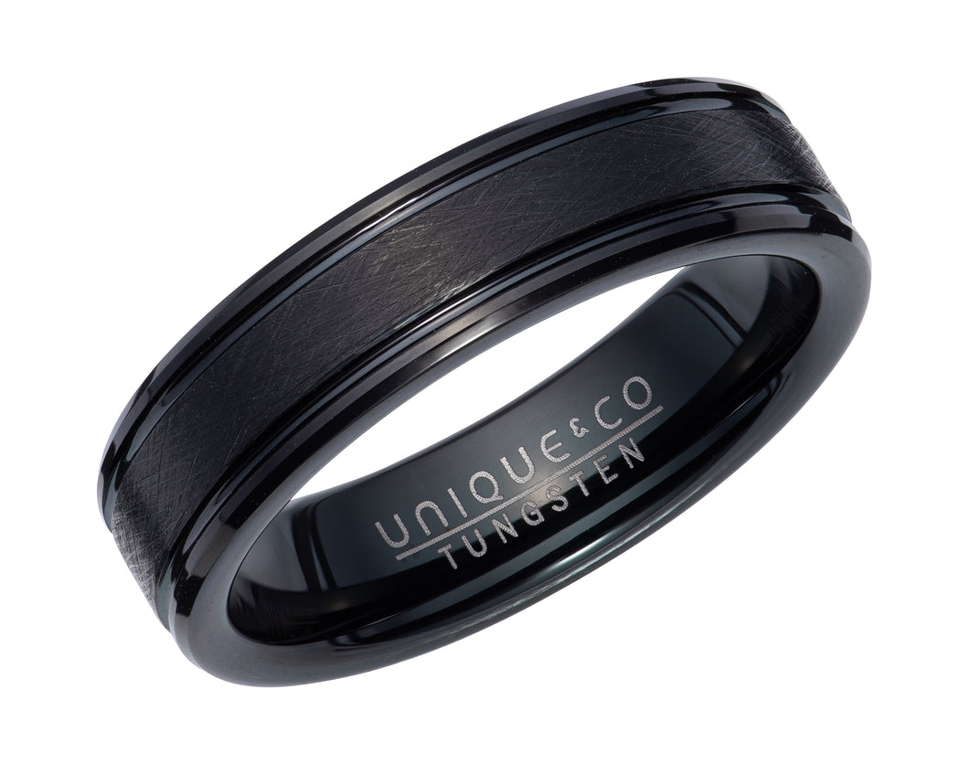 Tungsten Carbide Ring with Black Plating