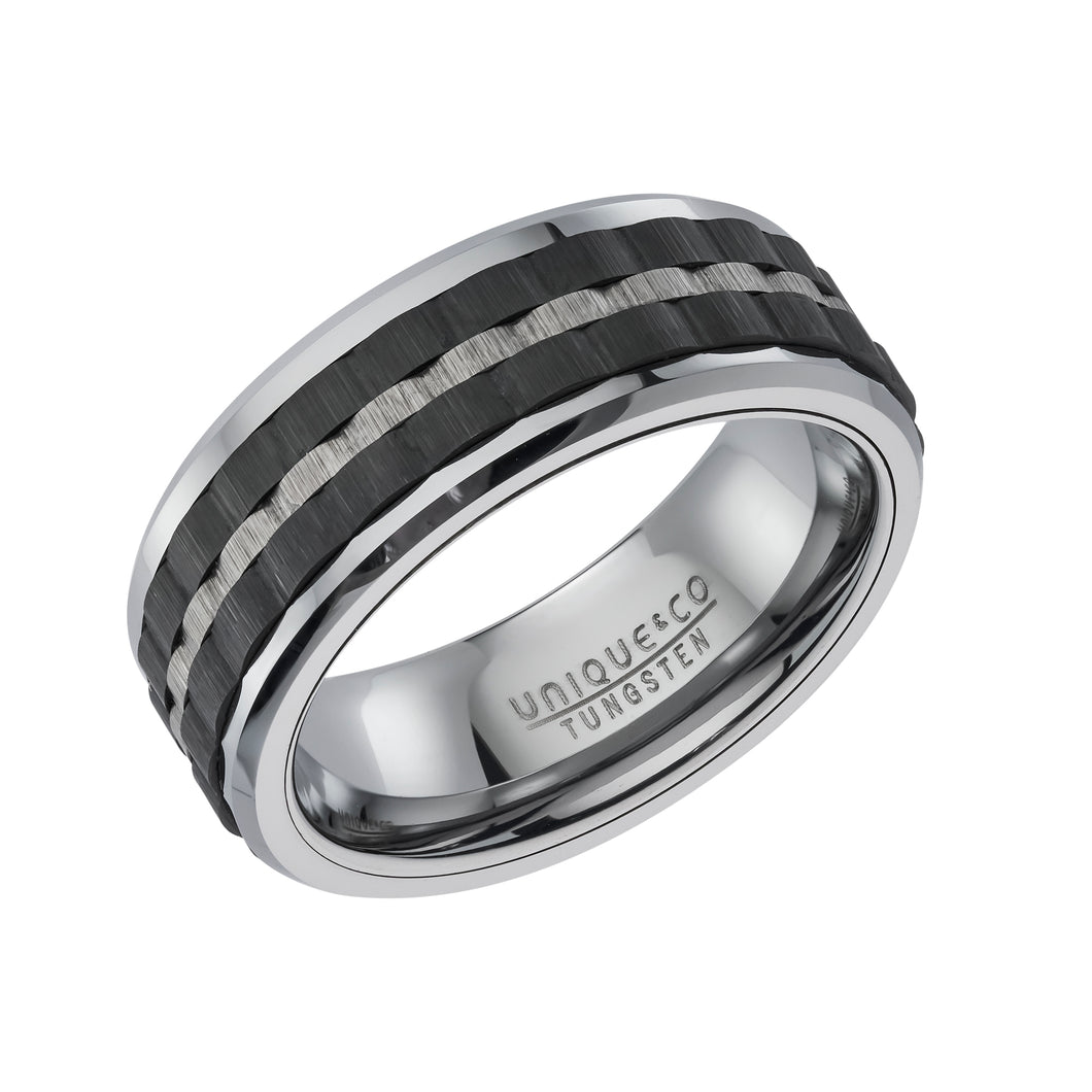 Tungsten Carbide Ring with Black Plating