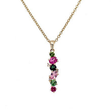 Load image into Gallery viewer, 9ct Yellow Gold, 0.71ct Tourmaline &amp; Diamond Pendant
