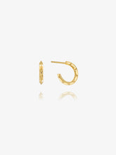 Load image into Gallery viewer, Mini Arrow Spike Hoop Earrings, Gold
