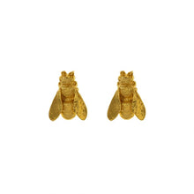 Load image into Gallery viewer, Large Honey Bee Studs, Gold

