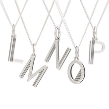 Load image into Gallery viewer, Art Deco Initial Necklace, Silver
